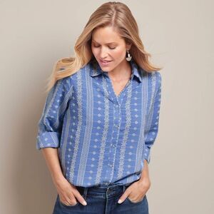 ULTRA PINK EMBROIDERY EYELET BUTTON DOWN SHIRT NWT Size Medium New